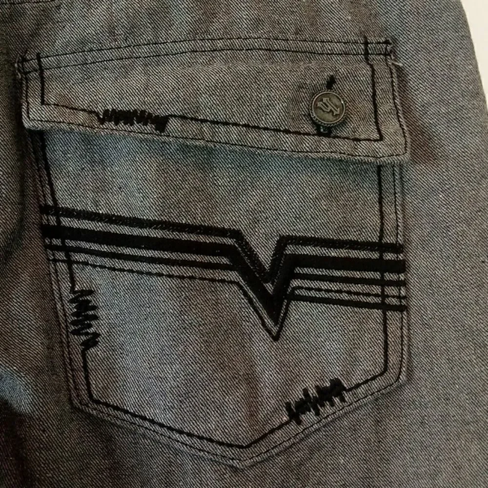 (3/$20) Hova grey denim five pocket shorts